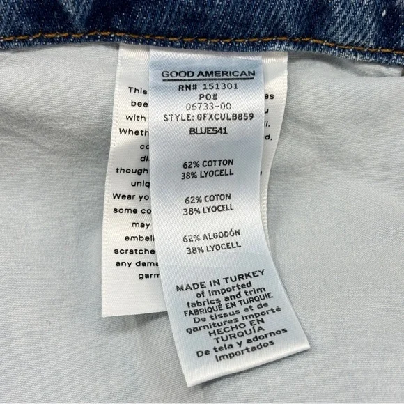 NWT GOOD AMERICAN Good 90s Slouchy Rigid Denim Jeans - 18